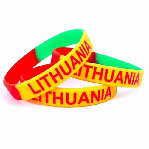 Silikoninė apyrankė „Lithuania“ – Lietuvos trispalvė