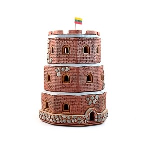 Rankų darbo keramikinė žvakidė Gedimino pilis