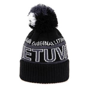 Trumpa žieminė kepurė LIETUVA - Robin Ruth Juoda