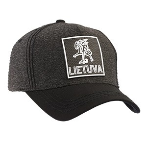 Tamsiai pilka kepurė su juodu snapeliu Lietuva Vytis