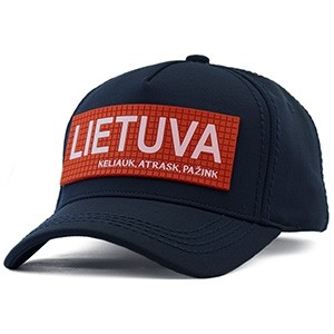 Mėlyna kelionių kepurė 