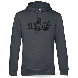 Pilkas unisex džemperis su gobtuvu „Lietuva“