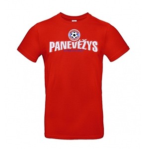 Futbolo klubo "Panevėžys" raudoni marškinėliai trumpomis rankovėmis