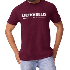 Krepšinio klubo "Lietkabelis" bordo spalvos marškinėliai 2023/2024