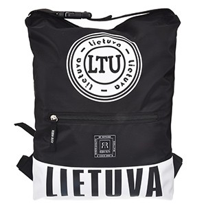 Juoda laisvalaikio kuprinė "Lietuva LTU"