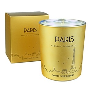 Natūralaus vaško aromatinė žvakė "Mados aromatas - PARIS" 75 val.