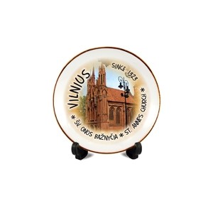 Porcelianinė lėkštutė su magnetu Vilnius - Onos bažnyčia