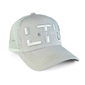 Pilka kepurė nuo saulės su tinkleliu LTU Lietuva