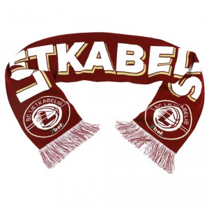 Krepšinio klubo "Lietkabelis" sirgalio šalikas Bordo / Balta