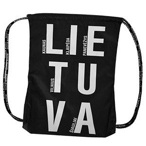 Juodas sportinis maišelis, kuprinė Lietuva