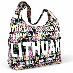 Moteriška gėlėta rankinė „Lithuania“ – juoda, Robin Ruth