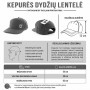 Pilkos LIETUVA Vytis kepurės dydžių lentelė