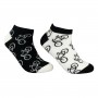Dvi poros vyriškų trumpų kojinių su dviračiais Juodos/Baltos