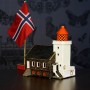 Rankų darbo keramikinis švyturys žvakidė Obrestad Norvegija