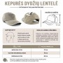 Kepurė Lietuva 1990 Atgimimo metai dydžių lentelė