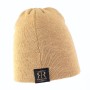 Trumpa rudeninė žieminė kepurė Lietuva smėlio spalvos