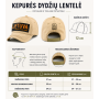Smėlio spalvos kepurės dydis