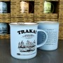 Melsvos spalvos puodelis Trakai su trumpai aprašyta pilies istorija